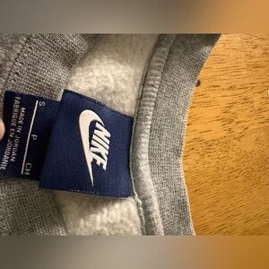 Nike Gray Sweatshirt with Blue Brand Tag